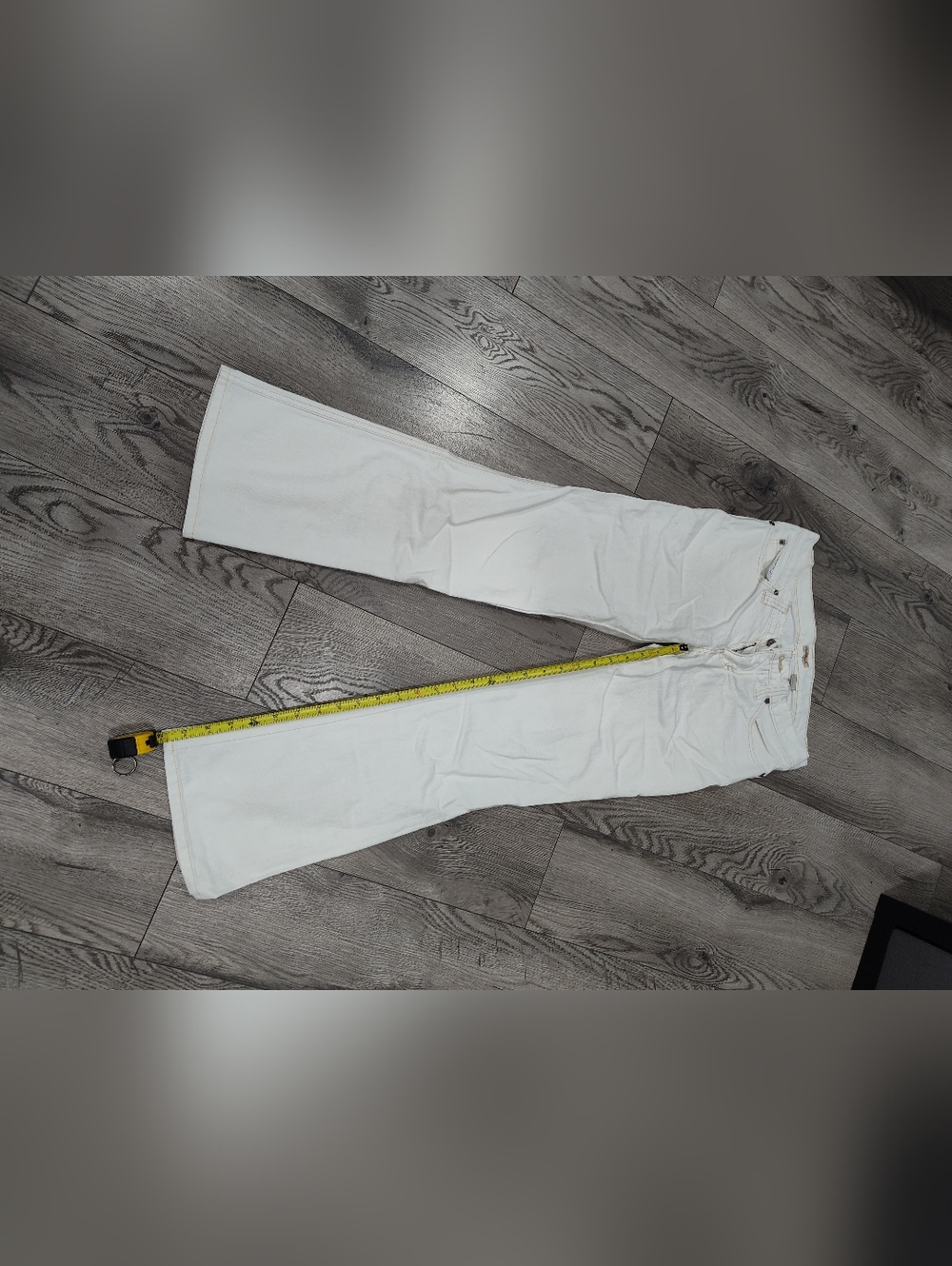 Frankie B. White Flare Wide-Leg Jeans